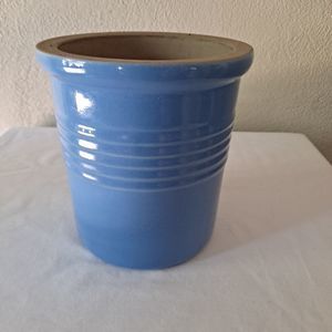 Vintage Pampered Chef Blue Untensil Crock